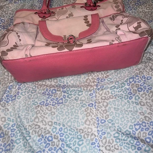 Vintage Pink Juicy Couture Purse Diaper Baby Bag Tote Handbag Y2K Changing Pad - Picture 10 of 10